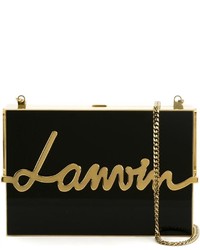 Черный кожаный клатч от Lanvin