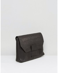 Черный кожаный клатч от Asos