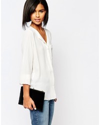 Черный кожаный клатч от Whistles