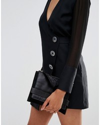 Черный кожаный клатч от Oasis