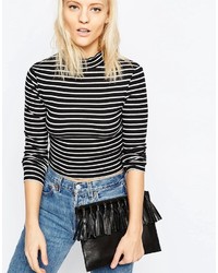 Черный кожаный клатч от Asos