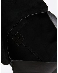 Черный кожаный клатч от Asos