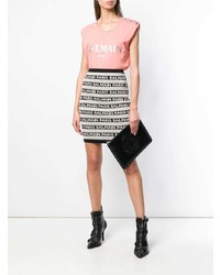 Черный кожаный клатч от Balmain