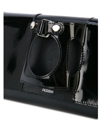 Черный кожаный клатч от Perrin Paris