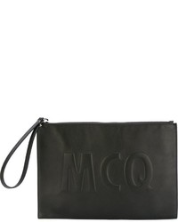 Черный кожаный клатч от McQ by Alexander McQueen