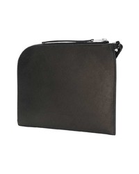 Черный кожаный клатч от Rick Owens