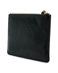 Черный кожаный клатч от Giuseppe Zanotti Design