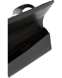 Черный кожаный клатч от Perrin Paris