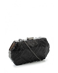 Черный кожаный клатч от Nano de la Rosa