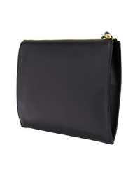 Черный кожаный клатч от Giuseppe Zanotti Design