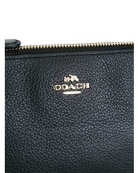 Черный кожаный клатч от Coach