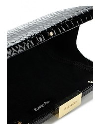 Черный кожаный клатч от Olga Berg