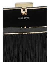 Черный кожаный клатч от Olga Berg