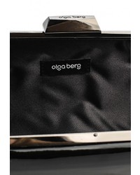 Черный кожаный клатч от Olga Berg