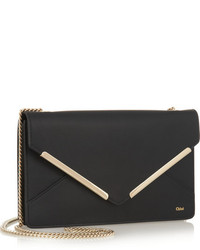 Черный кожаный клатч от Chloé