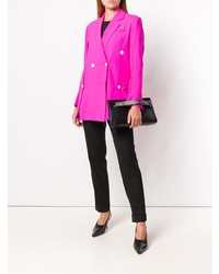 Черный кожаный клатч от Lanvin