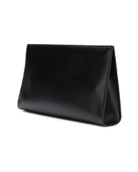 Черный кожаный клатч от Lanvin
