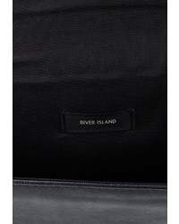 Черный кожаный клатч от River Island