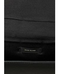 Черный кожаный клатч от River Island