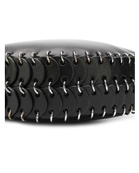 Черный кожаный клатч от Paco Rabanne