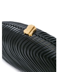 Черный кожаный клатч от Rocio