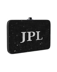 Черный кожаный клатч от Judith Leiber Couture