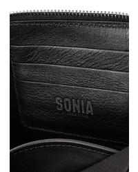 Черный кожаный клатч от Sonia By Sonia Rykiel