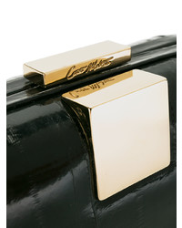 Черный кожаный клатч от Corto Moltedo