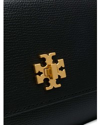 Черный кожаный клатч от Tory Burch