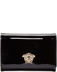 Черный кожаный клатч от Versace