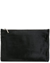 Черный кожаный клатч от Victoria Beckham