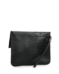 Черный кожаный клатч от Warehouse