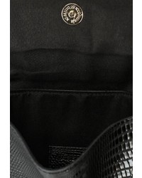 Черный кожаный клатч от Warehouse