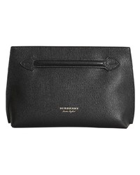 Черный кожаный клатч от Burberry