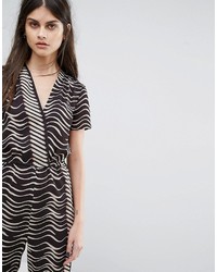 Черный кожаный комбинезон от AllSaints