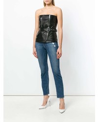 Черный кожаный корсет от Manokhi