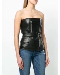 Черный кожаный корсет от Manokhi
