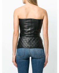 Черный кожаный корсет от Manokhi
