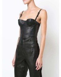 Черный кожаный корсет от Fleur Du Mal