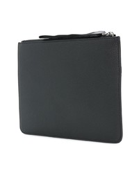 Мужской черный кожаный мужской клатч с принтом от Givenchy