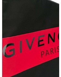 Мужской черный кожаный мужской клатч с принтом от Givenchy