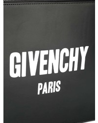 Мужской черный кожаный мужской клатч с принтом от Givenchy