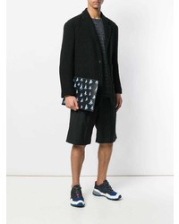 Мужской черный кожаный мужской клатч с принтом от Marni