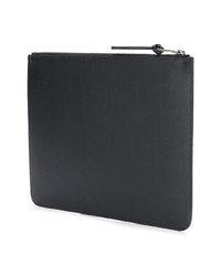 Мужской черный кожаный мужской клатч с принтом от Givenchy