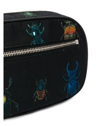 Мужской черный кожаный мужской клатч с украшением от Alexander McQueen