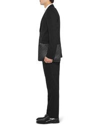 Мужской черный кожаный мужской клатч со звездами от Givenchy