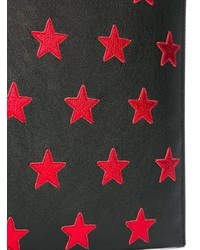 Мужской черный кожаный мужской клатч со звездами от Saint Laurent