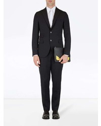 Мужской черный кожаный мужской клатч от Fendi