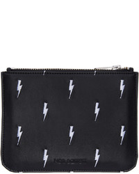 Мужской черный кожаный мужской клатч от Neil Barrett