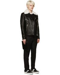 Мужской черный кожаный мужской клатч от Neil Barrett